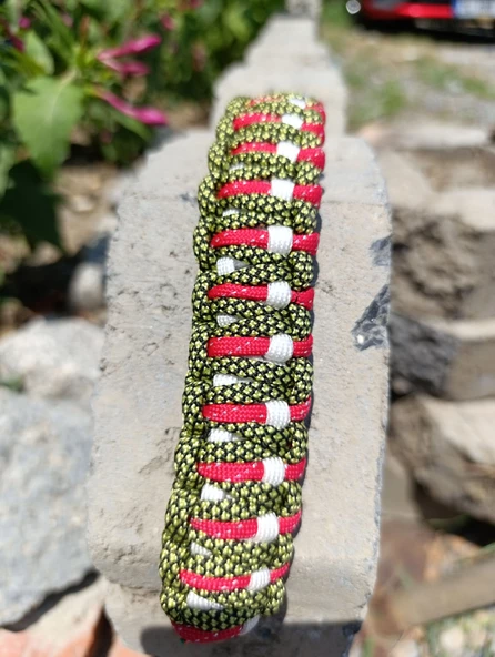 SELANOGLUDESİGN - Paracord bileklik karışık renk yumuşak örüm - 3