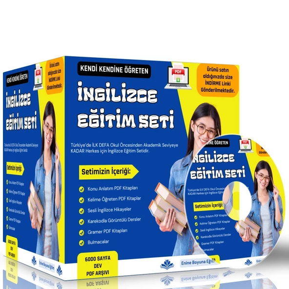 Kendi Kendine İngilizce Eğitim Seti (6000 PDF Sayfası) ürün görseli 1