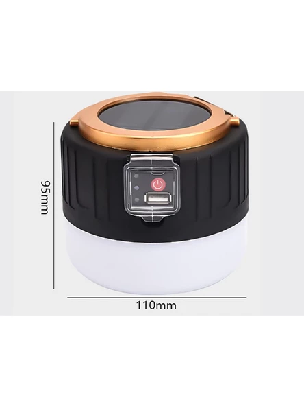 G-300W Kamp Lambası Solar Güneş Enerjili Ampül 26SMD LED Şarjlı El Feneri Powerbank 4mod D18