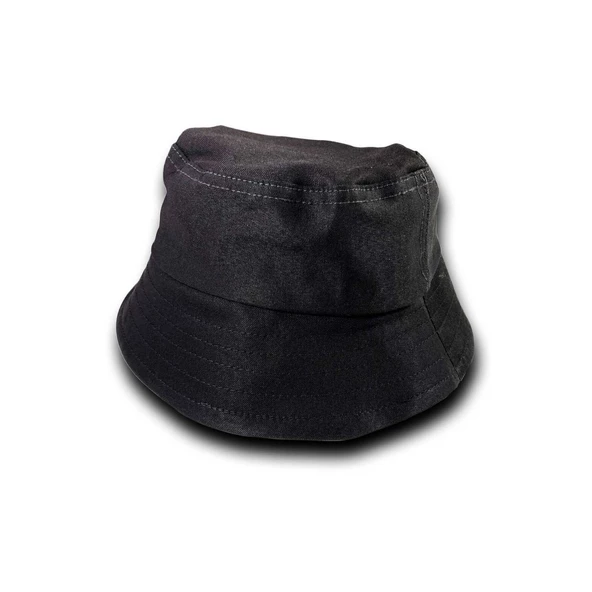 Unisex Kova Şapka Balıkçı Şapka Bucket Hat Siyah