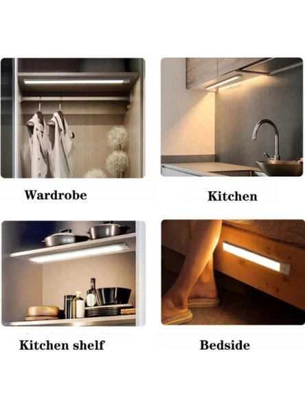 Dokunmatik Sensörlü Tüp Ledli Şarjlı Sarı LED Auto Mod Dolap Içi, Koridor, Tezgah Altı 50 cm C70 - 2