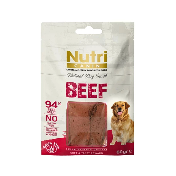 Nutri Canin 80Gr %100 Doğal Etten Natural Dog Snack Sığır Etli Atıştırmalık 1Adet Köpek Ödülü