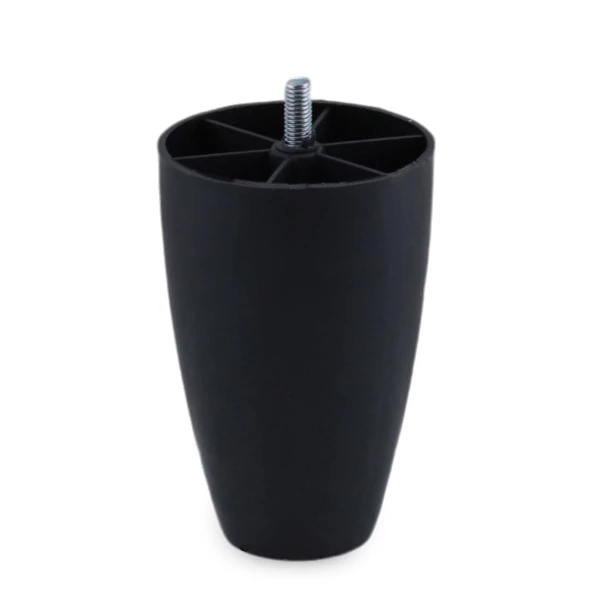 Oval 4 Adet 12 cm (SİYAH) Mobilya Dolap Kanepe Koltuk Baza Ünite Yükseltici Destek Ayağı Ayakları - 6