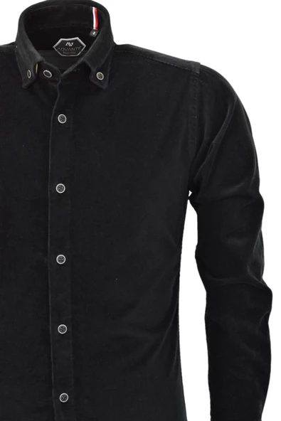 Erkek Kadife Silim Fit Gömlek BGL-ST03909 - Resim 10