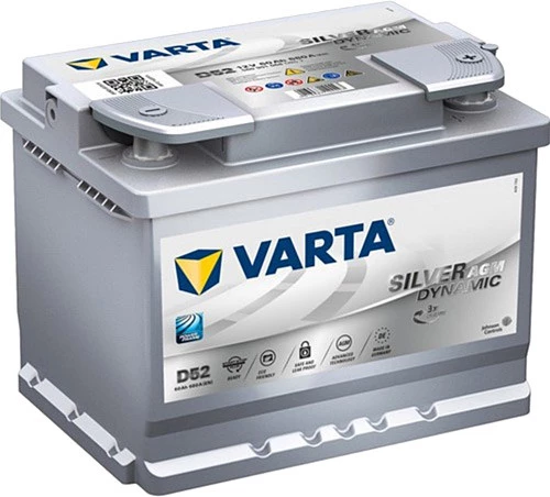 VARTA D52 SILVER DYNAMIC 12V 60 AH AGM START & STOP AKÜ ürün görseli 1