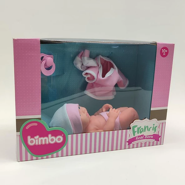Bimbo Francis Oyuncak Yeni Doğan Bebek - Pembe - 3