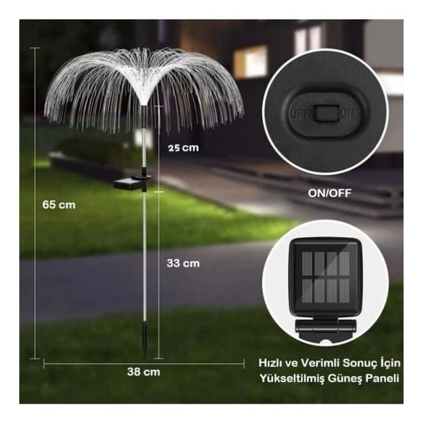 Solar Güneş Enerjili Denizanası Led (2Li Set) - 2