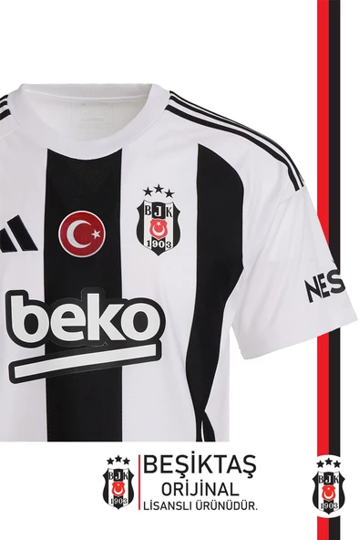 Beşiktaş Orijinal 24-25 Çubuklu Siyah-Beyaz Forma Hediyelik Ahşap Kutulu - 5