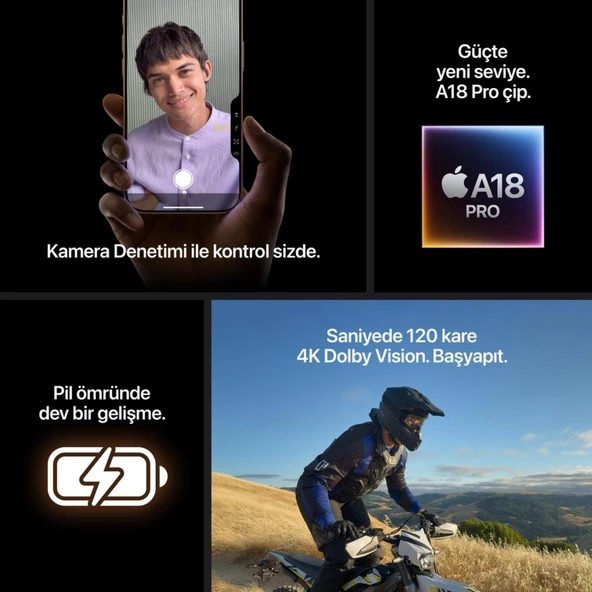 Apple iPhone 16 Pro 256 GB Siyah Cep Telefonu (Apple Türkiye Garantili) - 7