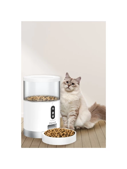 Fonri Kedi Köpek Akıllı Mama Kabı, Otomatik Mama Kabı, Wifi, 4lt, Uzaktan Kontrol, Porsiyon Ayarlı - 5