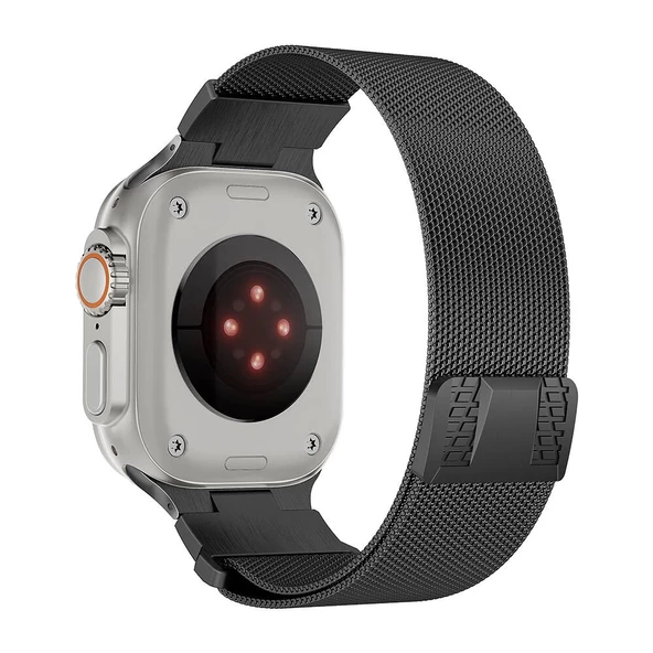 Apple Watch Ultra Uktra 2 49mm Redclick KRD-107 Metal Hasır Kordon - 2