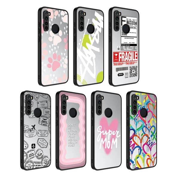 Xiaomi Redmi Note 8 Kılıf Aynalı Desenli Kamera Korumalı Parlak  Mirror Kapak - Resim 9