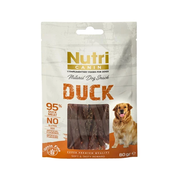 Nutri Canin 80Gr %100 Doğal Etten Natural Dog Snack Ördek Etli Atıştırmalık 1Adet Köpek Ödülü