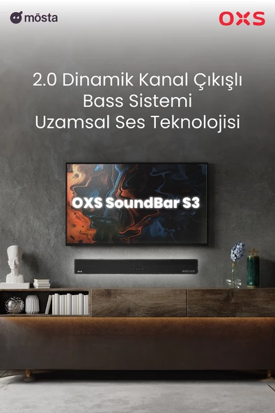OXS S3 Tv Için Ses Barları, Dahili Subwoofer ile Ev Sineması Ses Sistemi - 3