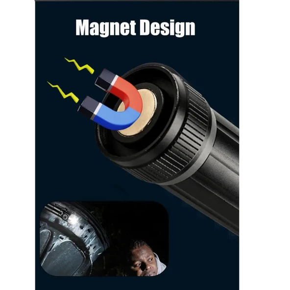 OR-2304-TG Zoomlu El Feneri - 6000K Gün Işığı, 100W Güç, 1000 Metre Işık Mesafesi - 5