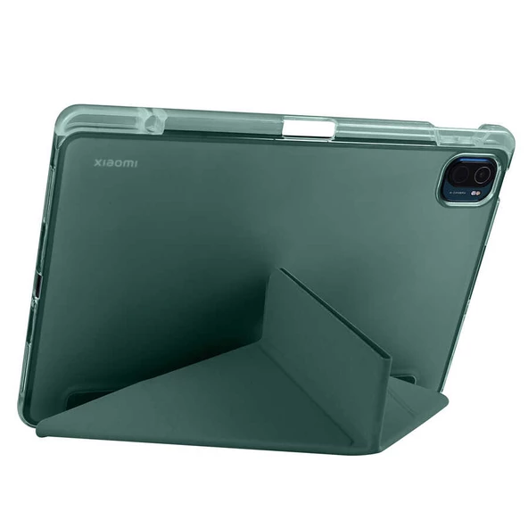 Xiaomi Mi Pad 5 Kılıf Tri Folding Kalem Bölmeli Standlı Kılıf - 2