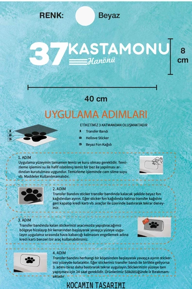 Kastamonu 37 Plaka Kodlu Beyaz Araç Sticker Hanönü İlçe Yazılı Özel Tasarım 40x8 cm  Şehir ve İlçe Temalı Kaliteli Sticker - 5