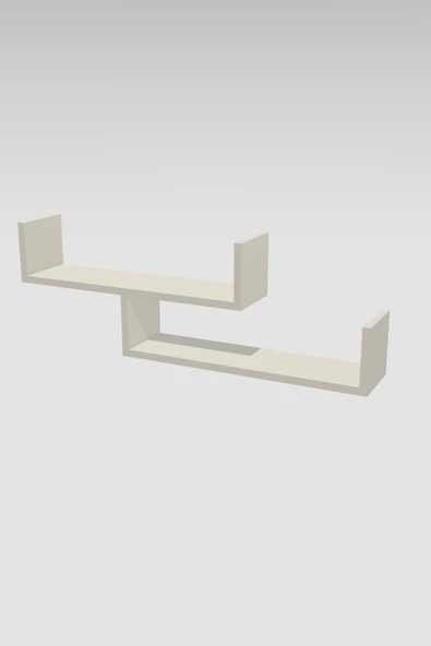Beyaz Ahşap Dekoratif Duvar Rafı - Resim 7