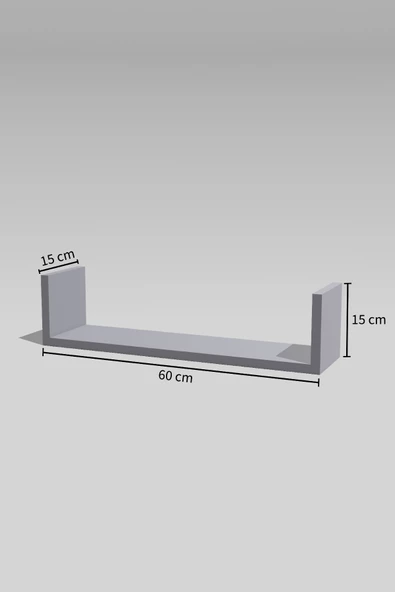Beyaz Ahşap Dekoratif Duvar Rafı - Resim 3