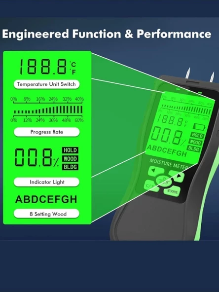 Endüstriyel Dijital Ahşap Nemi Ölçer E95 - 3