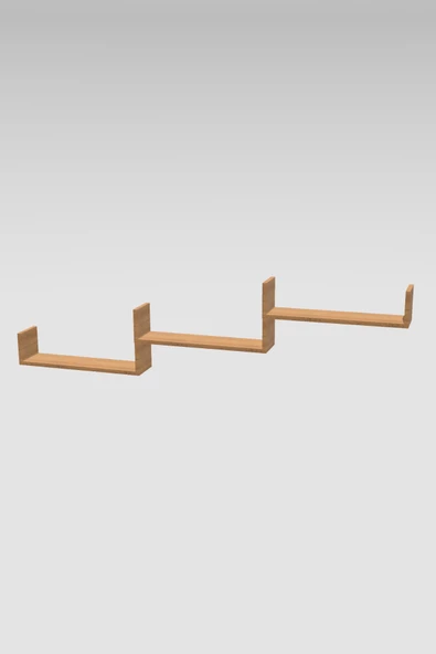 Ahşap Dekoratif Duvar Rafı - Resim 7