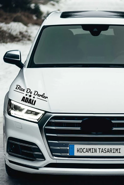 İstanbul Adalar Siyah Araç Sticker  40x15 cm Bize De Derler  Adalı Özel Tasarım Oto Sticker - 3