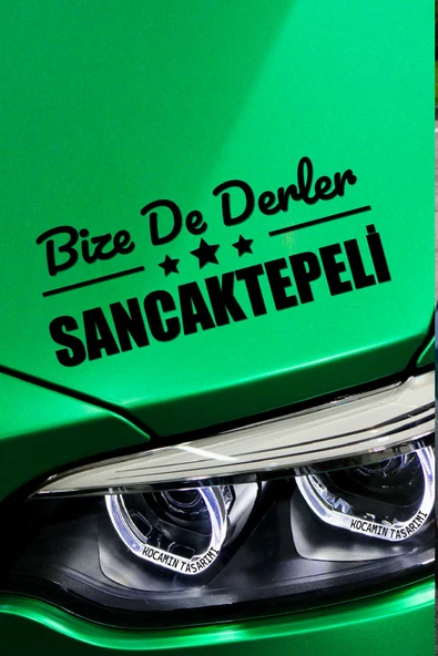 İstanbul Sancaktepe Siyah Araç Sticker  40x15 cm Bize De Derler  Sancaktepeli Özel Tasarım Oto Sticker