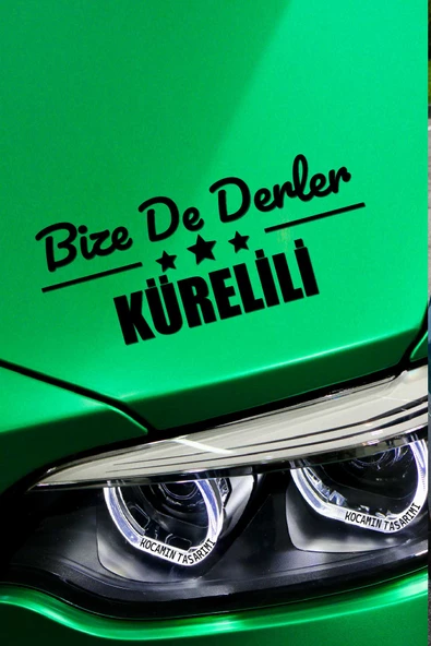 Kastamonu Küre Siyah Araç Sticker  40x15 cm Bize De Derler  Kürelili Özel Tasarım Oto Sticker