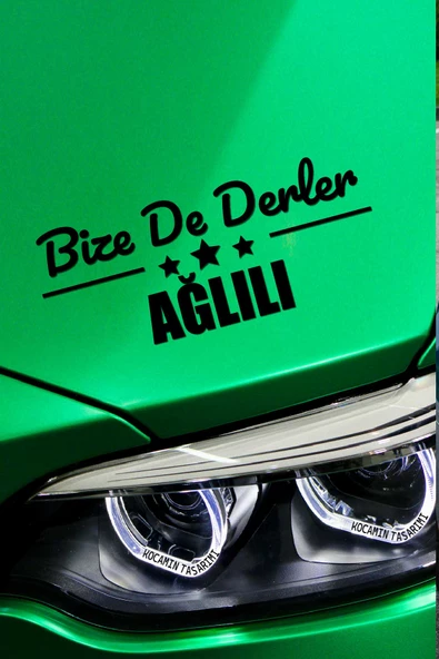 Kastamonu Ağlı Siyah Araç Sticker  40x15 cm Bize De Derler  Ağlılı Özel Tasarım Oto Sticker