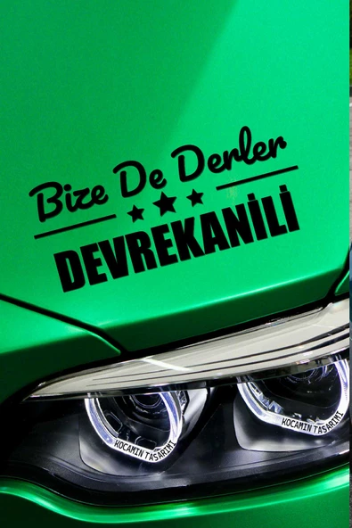 Kastamonu Devrekani Siyah Araç Sticker  40x15 cm Bize De Derler  Devrekanili Özel Tasarım Oto Sticker
