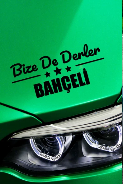 Osmaniye Bahçe Siyah Araç Sticker  40x15 cm Bize De Derler  Bahçeli Özel Tasarım Oto Sticker