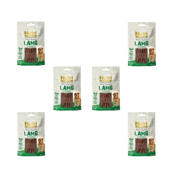 Nutri Canin 80Gr %100 Doğal Etten Natural Dog Snack Kuzu Etli Küp Atıştırmalık 6Adet Köpek Ödülü - 6