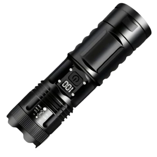 Çok Fonksiyonlu Şarj Göstergeli El Feneri  Yüksek Işık Gücü ve Uzun Pil Ömrü dijital gösterge - 2