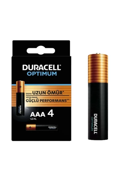 Duracell Optimum Aaa Alkalin Pil 1,5 V LR03 MN2400 4 Adet Paket