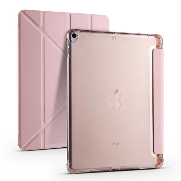 iPad Pro 10.5 (7.Nesil) Kılıf Tri Folding Kalem Bölmeli Standlı Kılıf