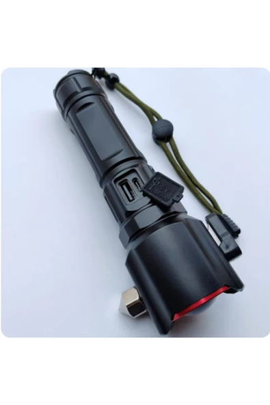 Gold Orion Full Metal Tasarım Çakarlı Zomlu 26650 8800mah Li-ion Bataryaya Sahip El Feneri