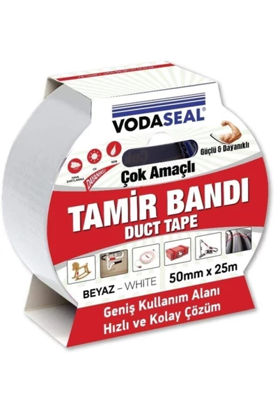 Vodaseal Duct Tape Beyaz Tamir Bandı 50mmx25 Mt