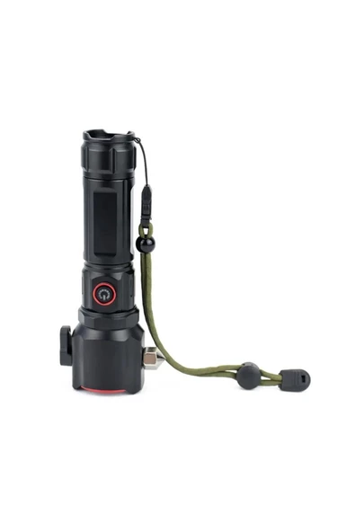 Gold Orion Full Metal Tasarım Çakarlı Zomlu 26650 8800mah Li-ion Bataryaya Sahip El Feneri - 4