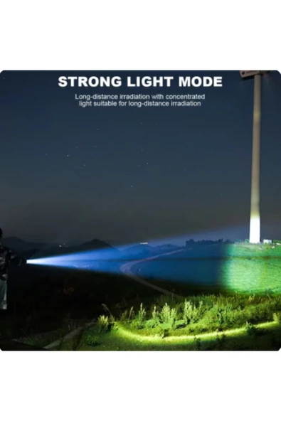 100 watt metal tasarım 1000 lümen 1000 metre zomlu el feneri or-2208-tg - 5