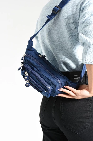Unisex Bel Çantası Free Bag Klinkır Kumaş Hafif Yağmur Geçirmez Kumaş Çok Cepli - 7