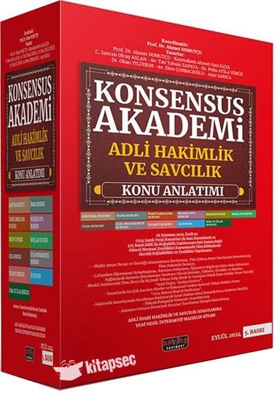 Konsensus Akademi Adli Hakimlik Konu Anlatımı Savaş Yayınları - Resim 5