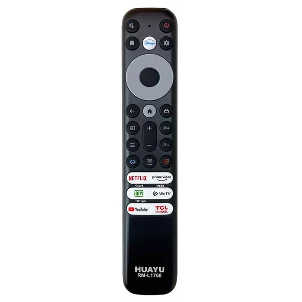 Huayu Tcl RM-L1768 RC902V RMR1 Netflix Prime Video Guard Media Youtube Tuşlu Ses Komutsuz Lcd Led Tv Kumandası - 2