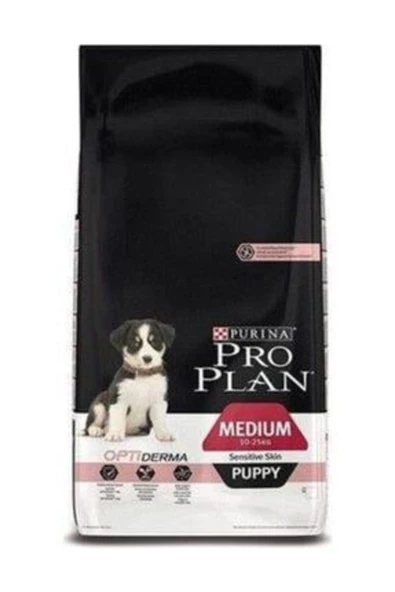 Pro Plan Puppy Medium Sensitive Skin Somonlu Orta Irk Yavru Köpek Maması 12 Kg