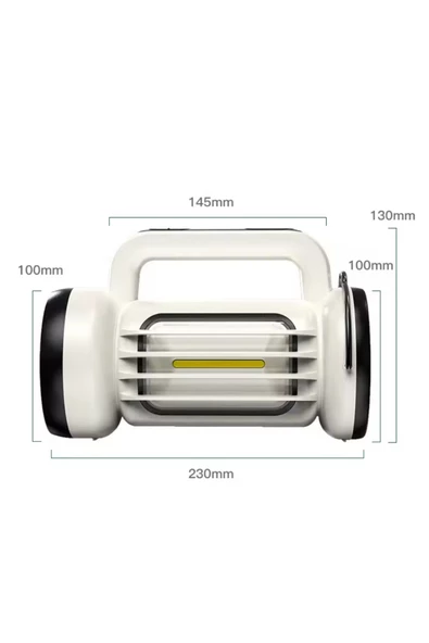 uzun mesafeli 5 farklı moda sahip kancalı lityum akülü kamp feneri ışıldak el feneri or-22023 - 2