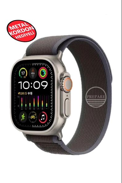Ultra 2 Akıllı Saat Çelik Kordon Hediyeli Gri Kasa 49mm Nfc Bildirim Sesli Arama Özellikli LG68 - 10