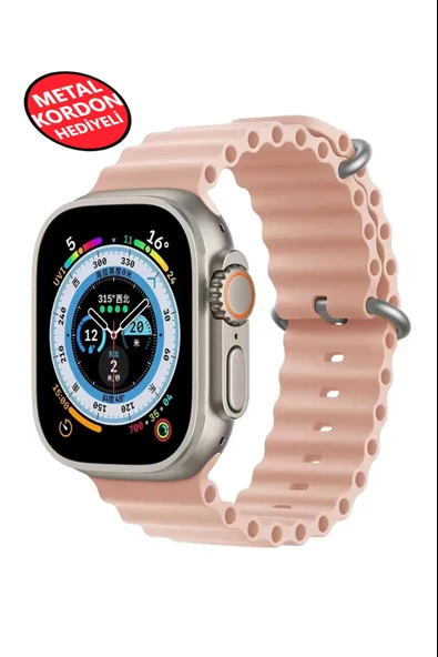 Ultra 2 Akıllı Saat Çelik Kordon Hediyeli Gri Kasa 49mm Nfc Bildirim Sesli Arama Özellikli LG68 - 4