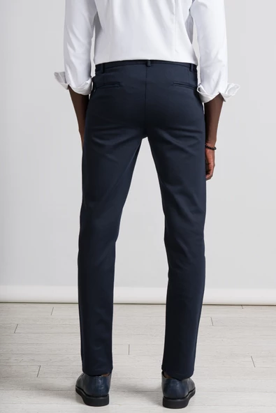 Perpant Slimfit Beli Lastikli Ve İplikli Kışlık Kumaş Likralı Jogger Pantolon - 5
