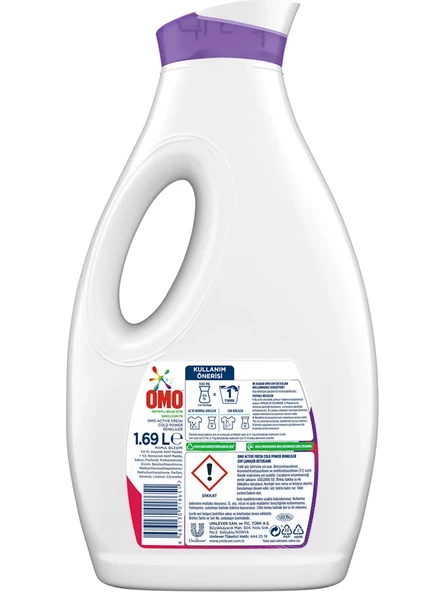Omo Sıvı Çamaşır Deterjanı Active Fresh Cold Power Renkliler 1690 ml X 4 Adet - 2