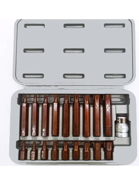 Rico Torx Otomotiv Bits Set Kaplamalı 19 Parça Orjinal Delikli 005-KK0003 ürün görseli