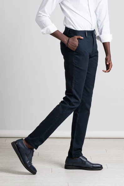 Perpant Kanvas Kışlık Kumaş Pamuklu Likralı Slimfit Pantolon - Resim 11